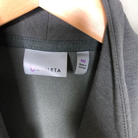 Athleta On The Move Moto Jacket Asymmetrical Zip Jasper Green Size XXS - Picture 8 of 10